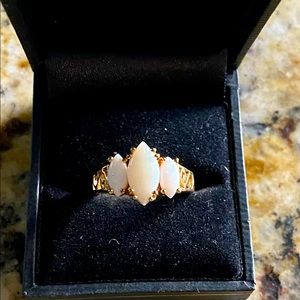Beautiful three prong opal ring.